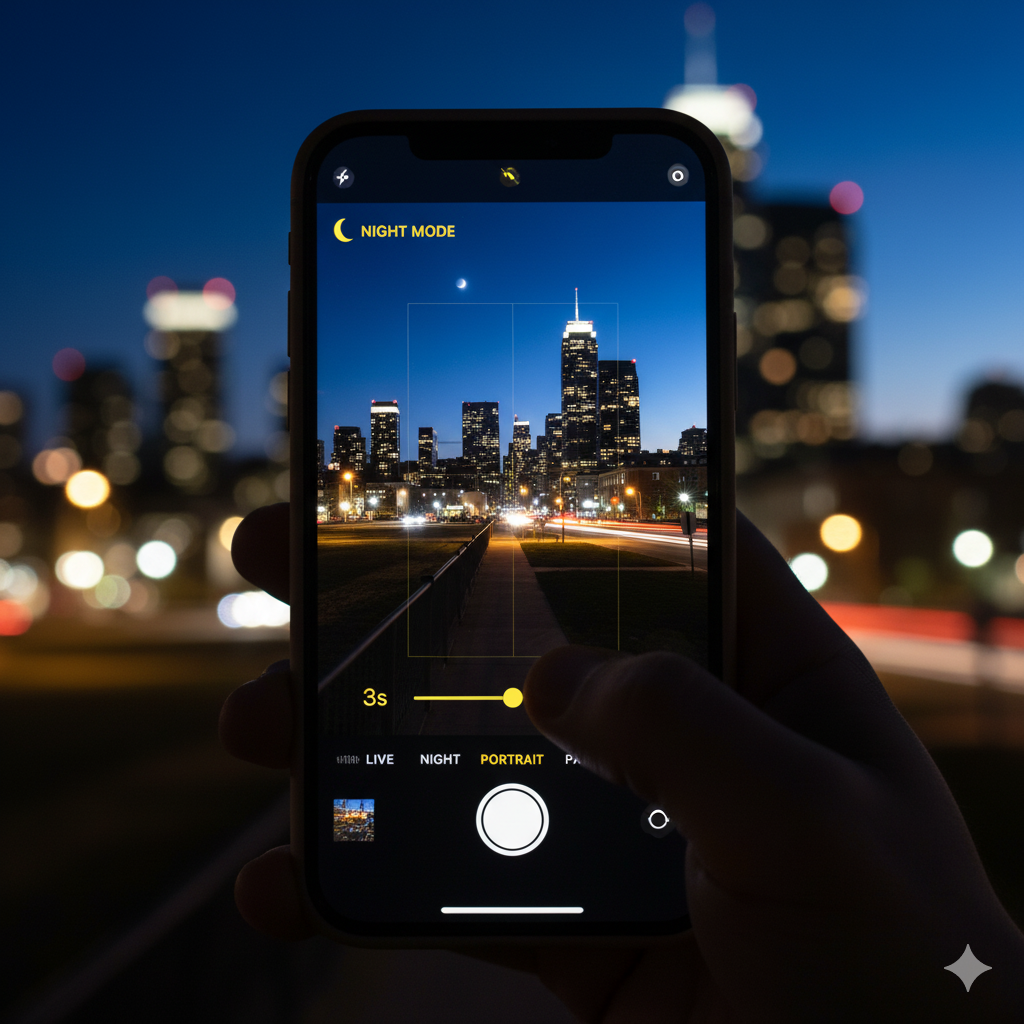 عکاسی در شب و نور کم (Low Light and Night Photography) در عکاسی با آیفون